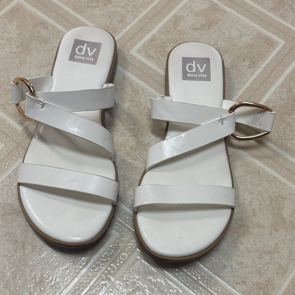 Dolce Vita White Strappy Sandals